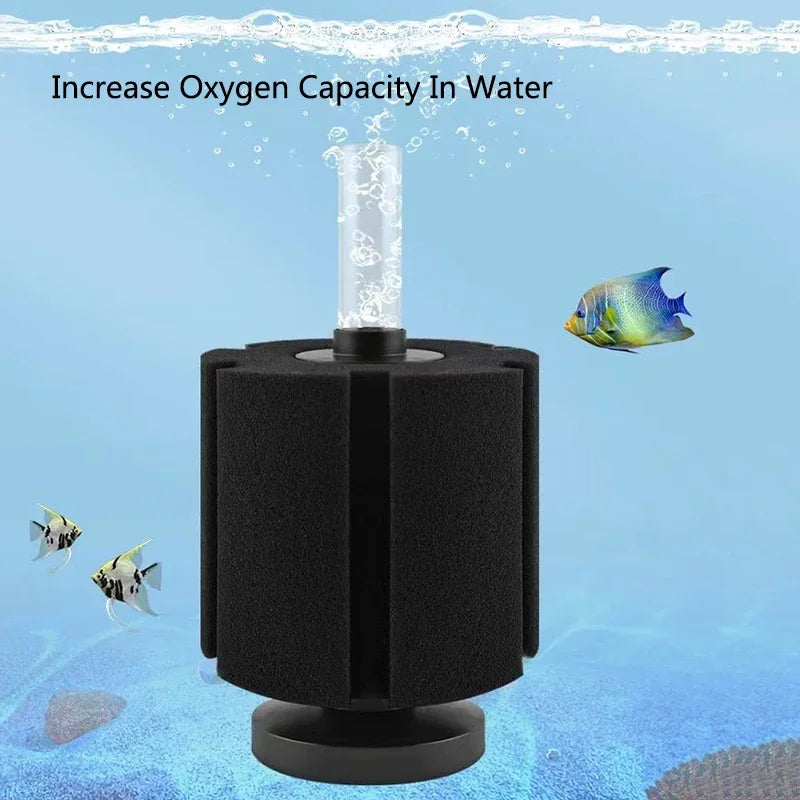 Black Aquarium Filter for Aquarium Fish Tank Air Pump Skimmer Biochemical Sponge Filter Aquarium Bio Filters Filtro Aquariolarge