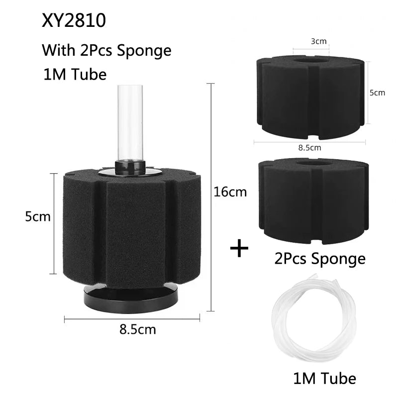 Black Aquarium Filter for Aquarium Fish Tank Air Pump Skimmer Biochemical Sponge Filter Aquarium Bio Filters Filtro Aquariolarge