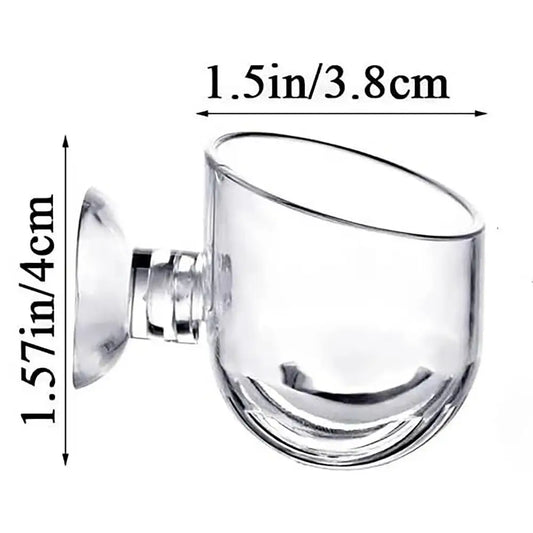 Acrylic Aquatic Plant Cup Aquarium Fish Tank Glass Plant Pot with Suction Holder Feeding Container Stand for Aquarium Lanscape