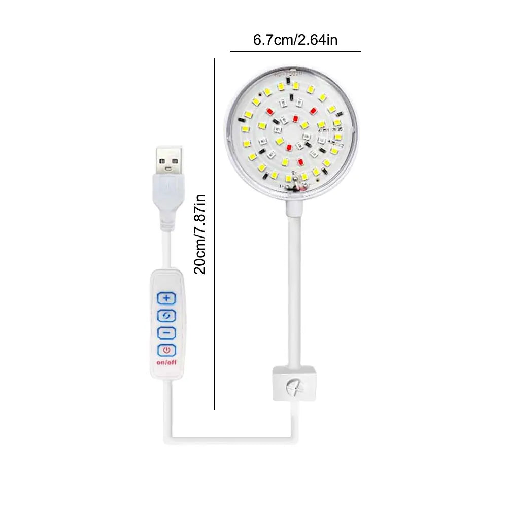 USB Small Fish Tank Light Dimmable LED Fish Tank Clip Lamp Fish Lamp for Fish Tank