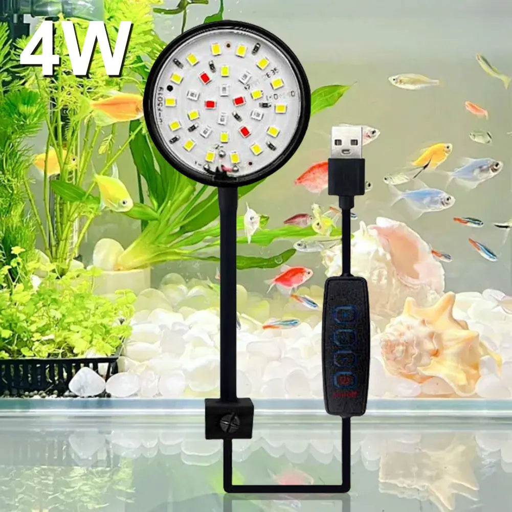 USB Small Fish Tank Light Dimmable LED Fish Tank Clip Lamp Fish Lamp for Fish Tank